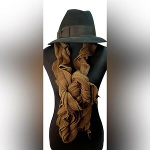 Italian cashmere blend ruffle scarf